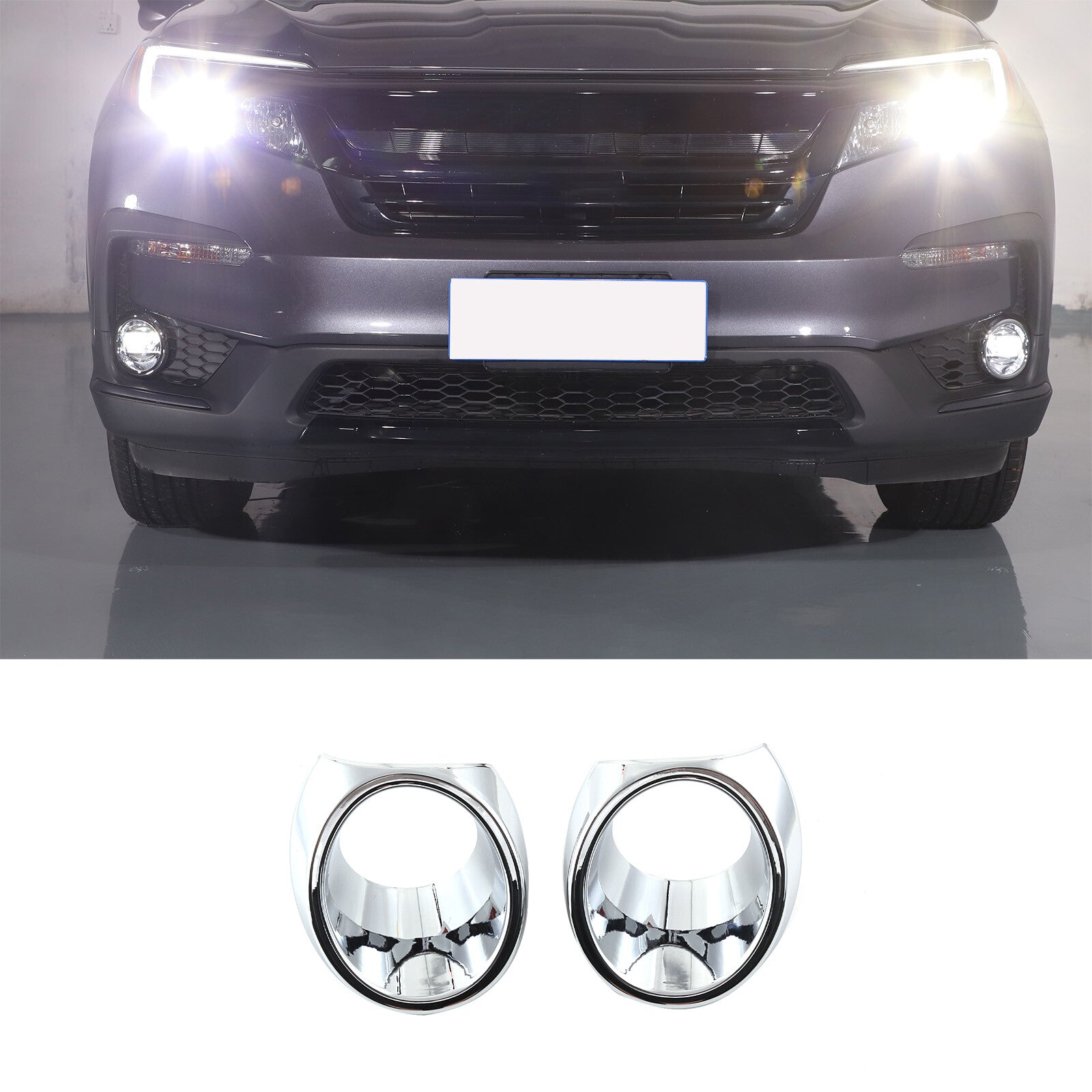 Suitable for GLC class X253 2015-2017 chrome ABS trunk hook cover decoration- v