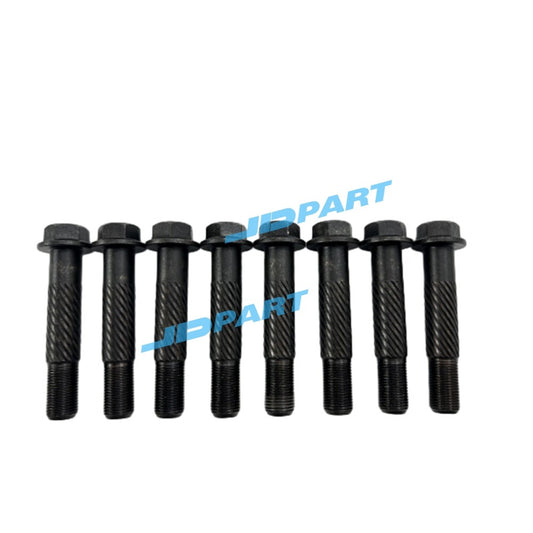 8-piece V3300 connecting rod screws, 98mm, for engine parts.
