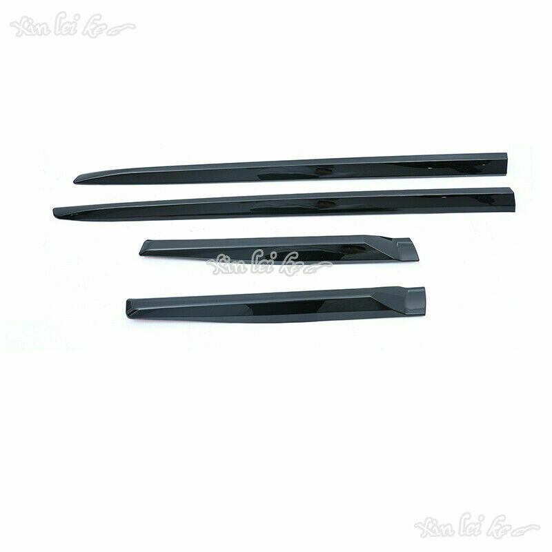 Piano Black Body Side Door Guard Moulding Trim for Toyota Prado FJ150 2018-2021