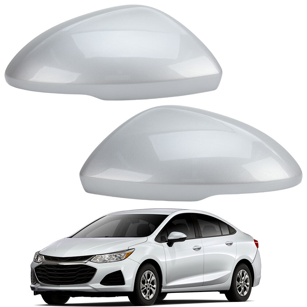 2¡Á F¨¹r for Chevrolet for Cruze 17-19 Au?enspiegel Spiegelgeh?use Abdeckung Silber L+R