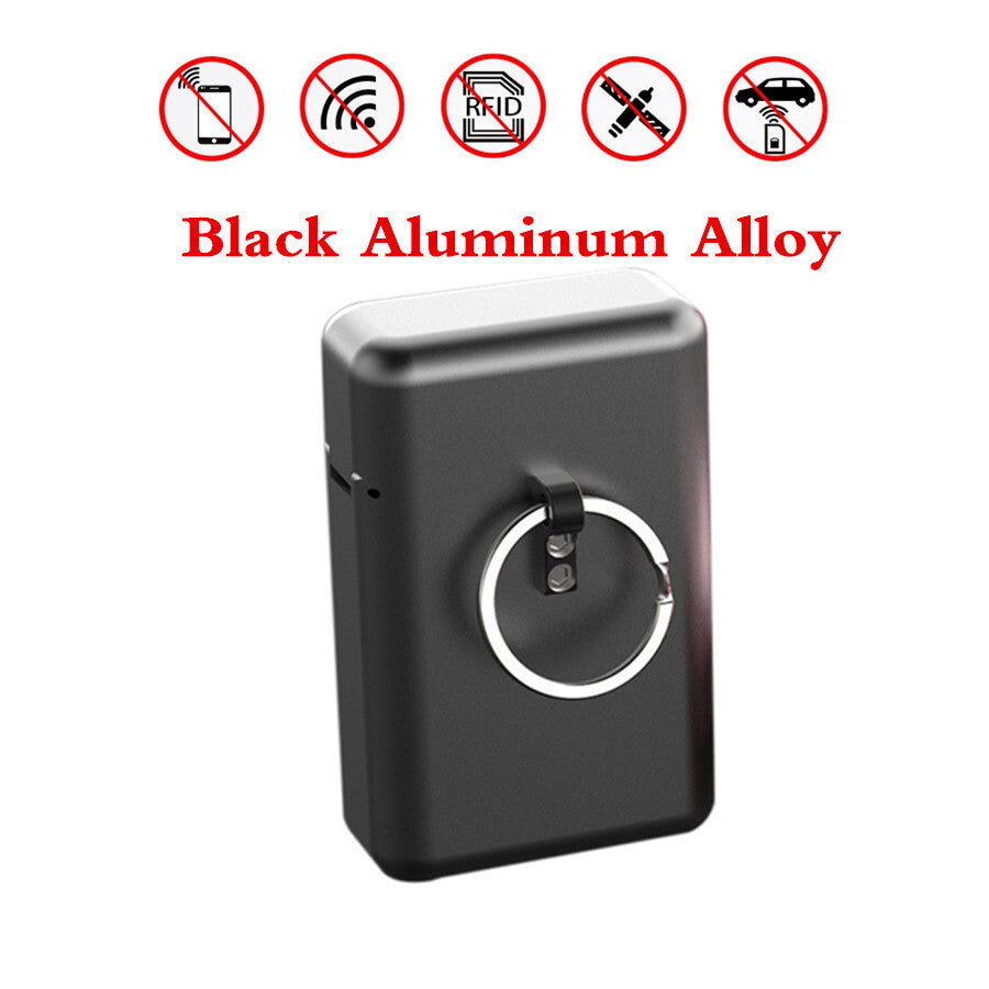 Car Key Signal Blocker Case Box Anti-Theft Pouch Keyless RFID Blocking With Ring