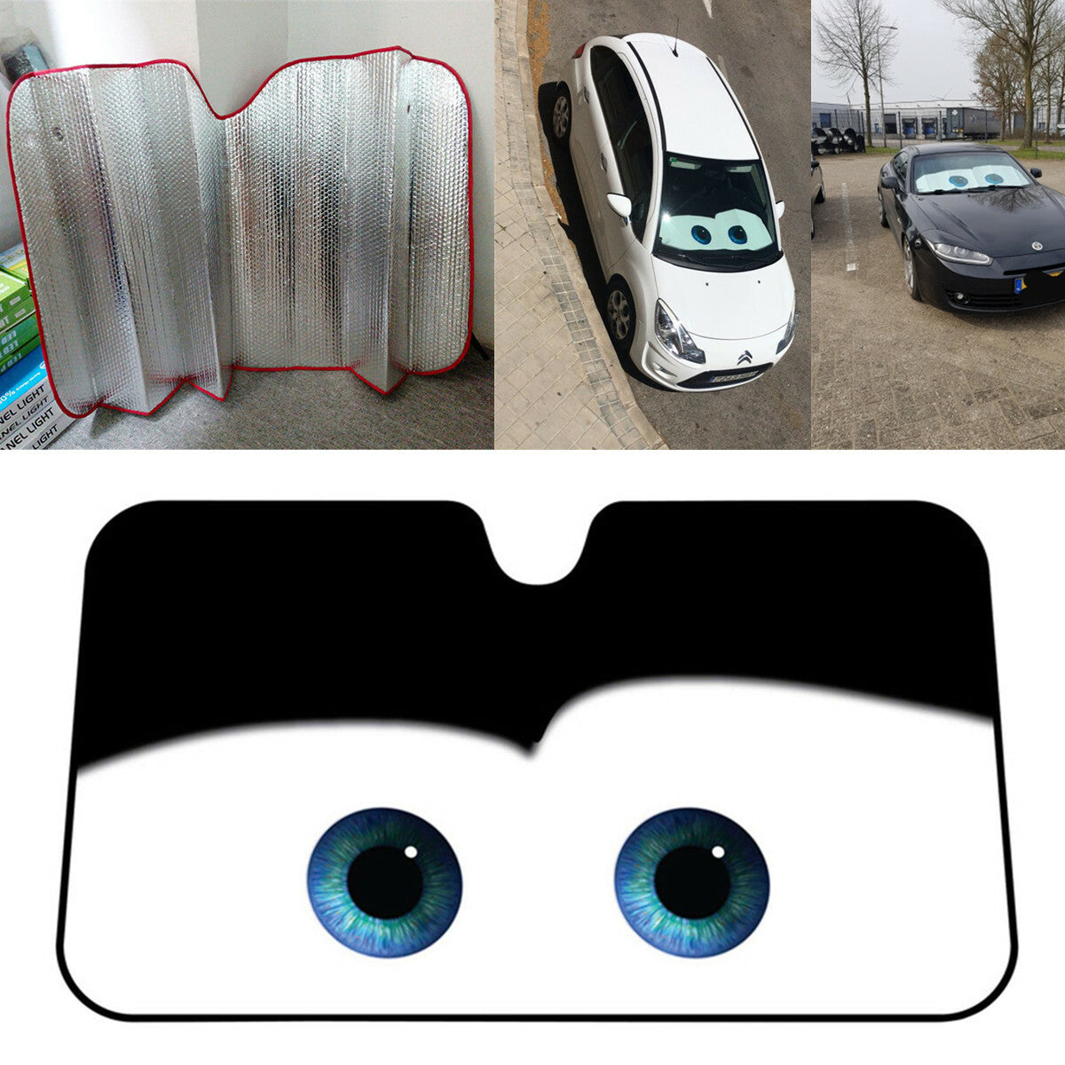 Cartoon Sunshade Auto Car Front Window Windshield Screen Cover 51in x 27in