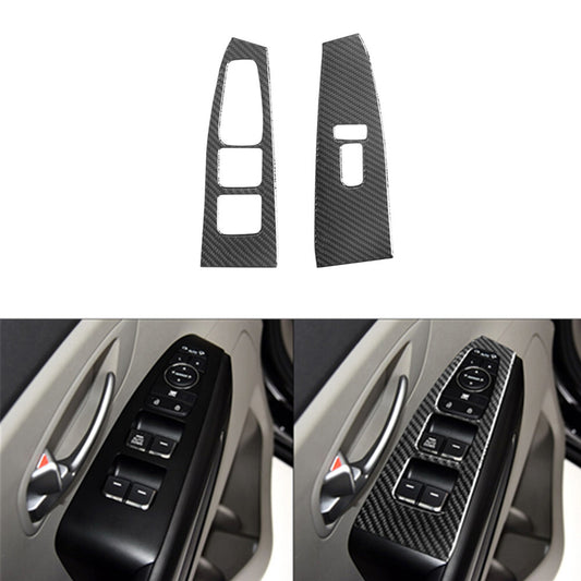 Red Carbon Fiber Door Handle Cover Trim for Subaru Outback Legacy 2015-17 Type B v