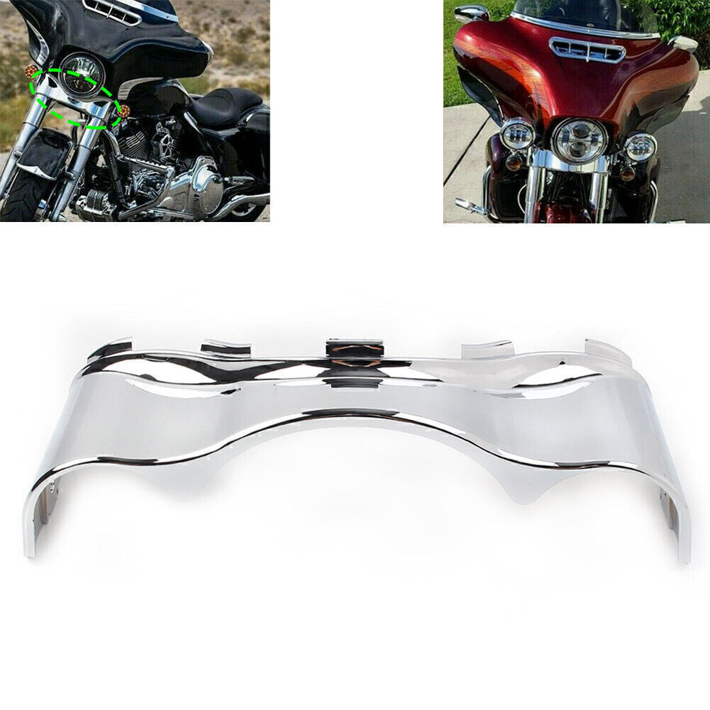 Chrome Front Batwing Lower Trim Skirt Fairing for Harley Touring Street Electra