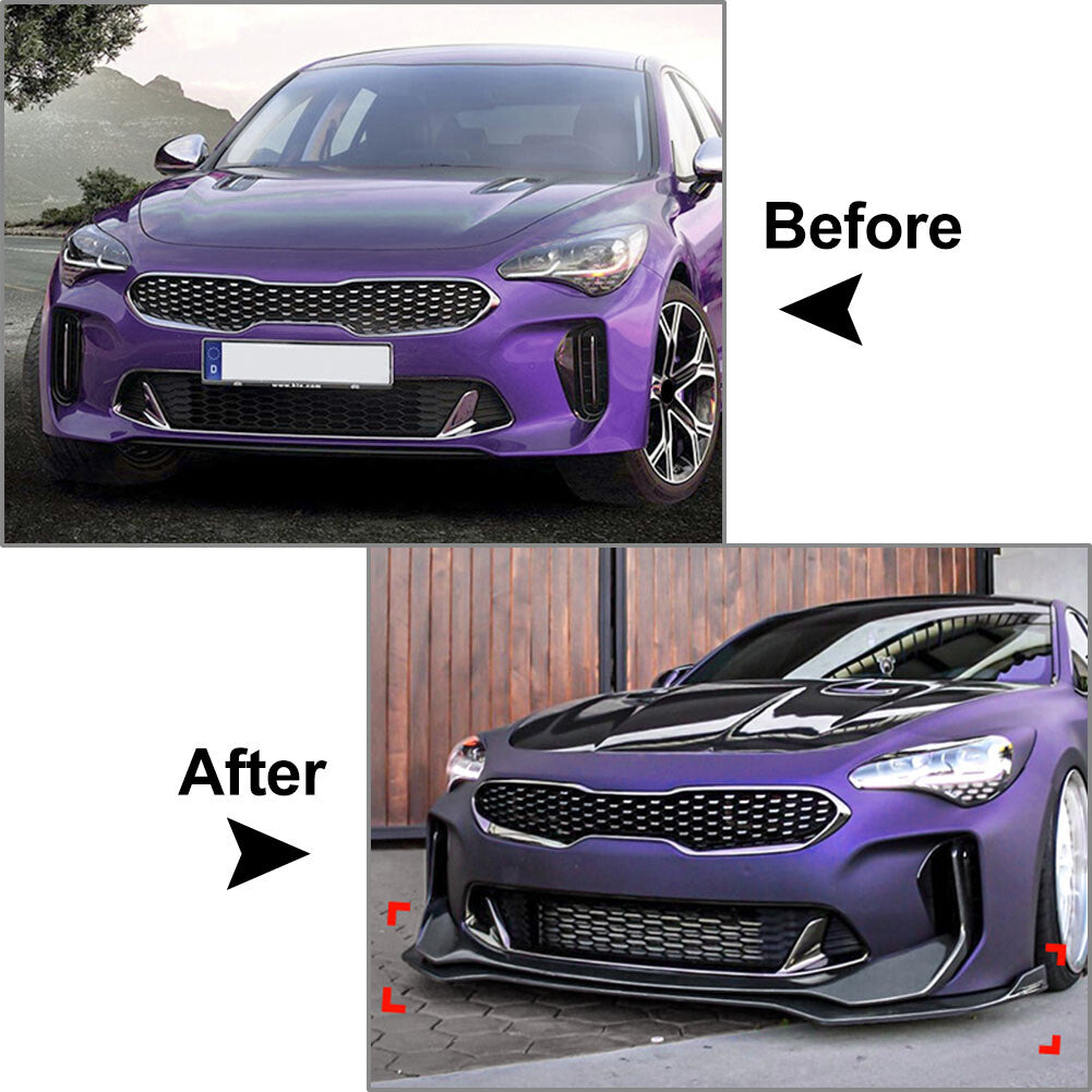 for Kia Stinger GT 2018-2023 19 18 20 21 22 20 Front Bumper Spoiler Splitter Lip Q