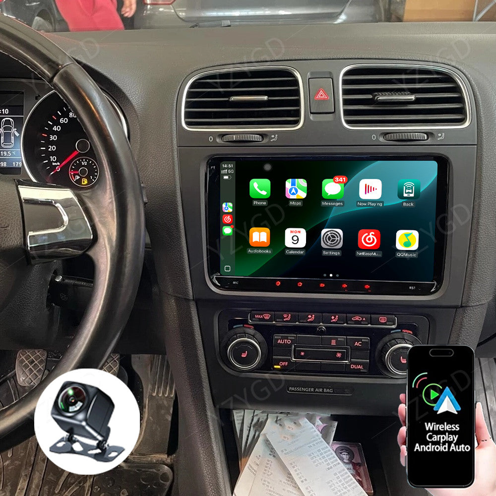 for Volkswagen for Golf MK6 2008-2013 Carplay Car Stereo Radio GPS Navi Screen WIFI