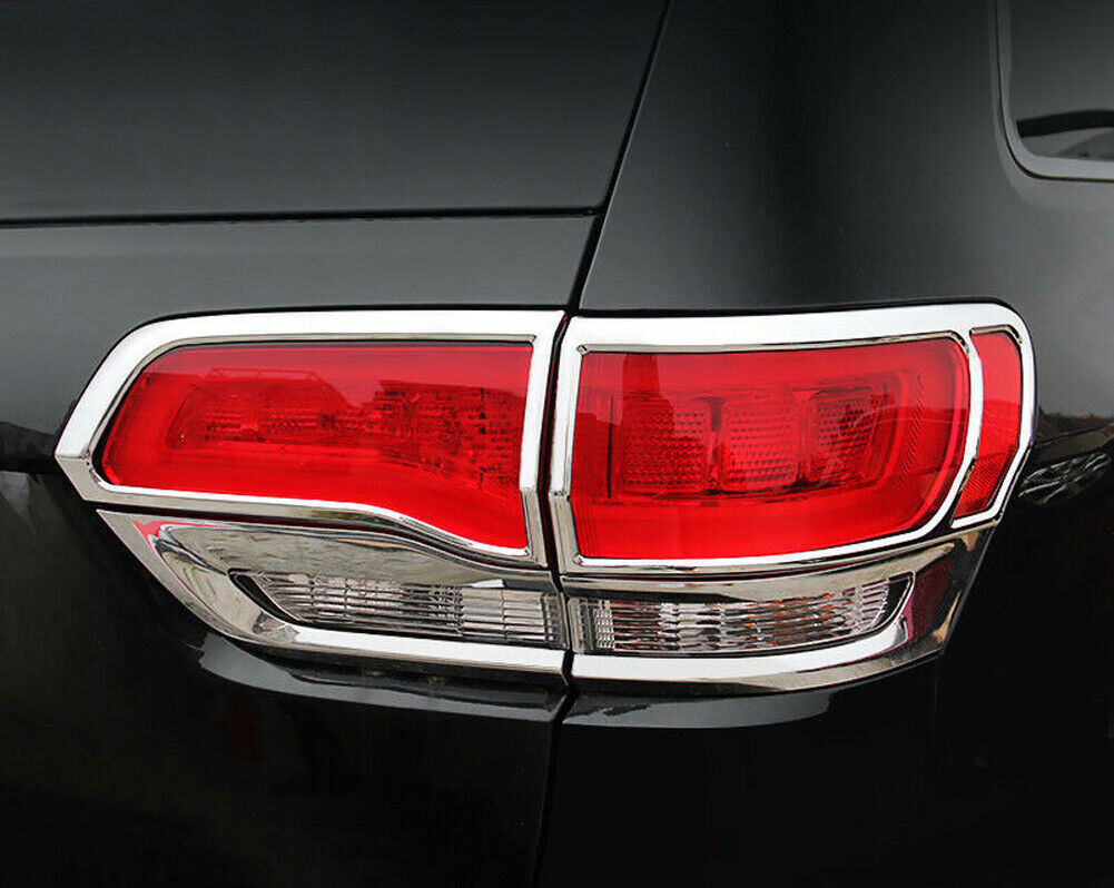 Fit for Jeep Grand Cherokee 2014-2021 Chrome Rear Tail Light Frame Cover Trim 4P