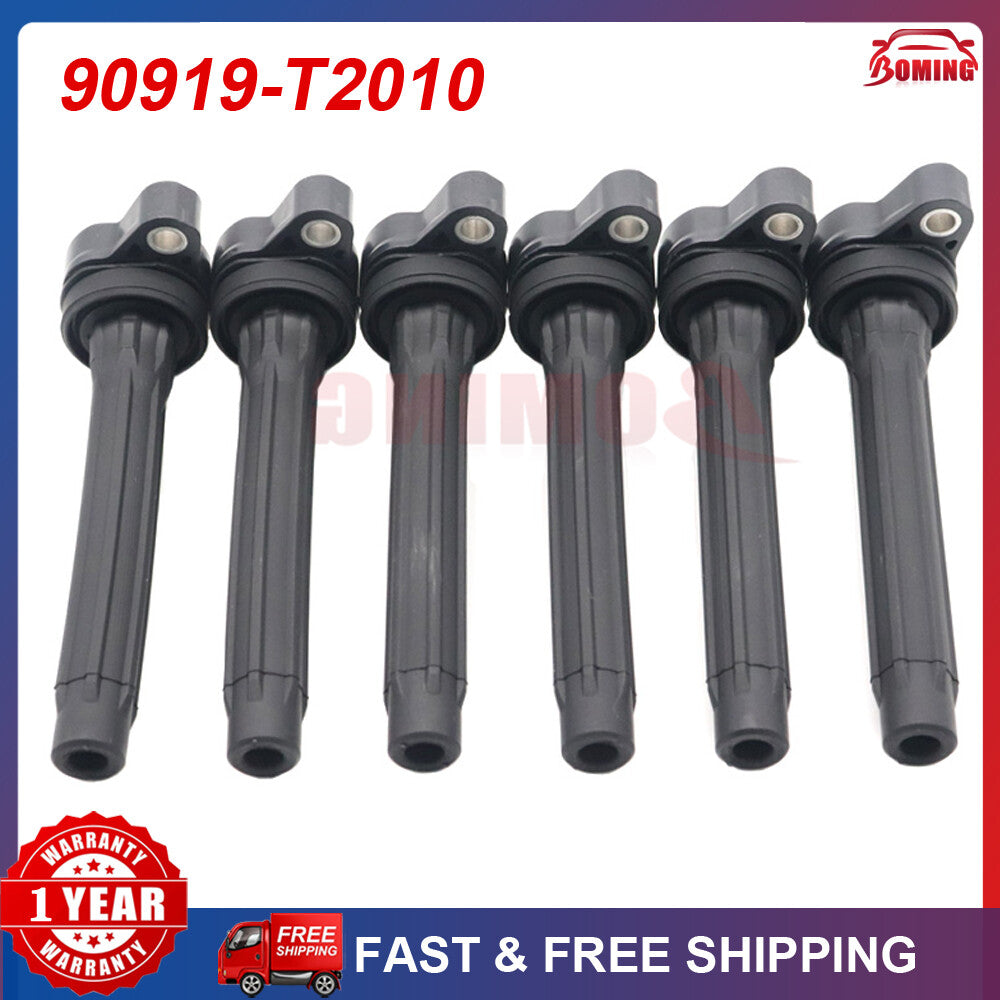 90919-T2010 6PCS New Ignition Coil for Toyota for Sienna for Camry Highlander 2017-2018