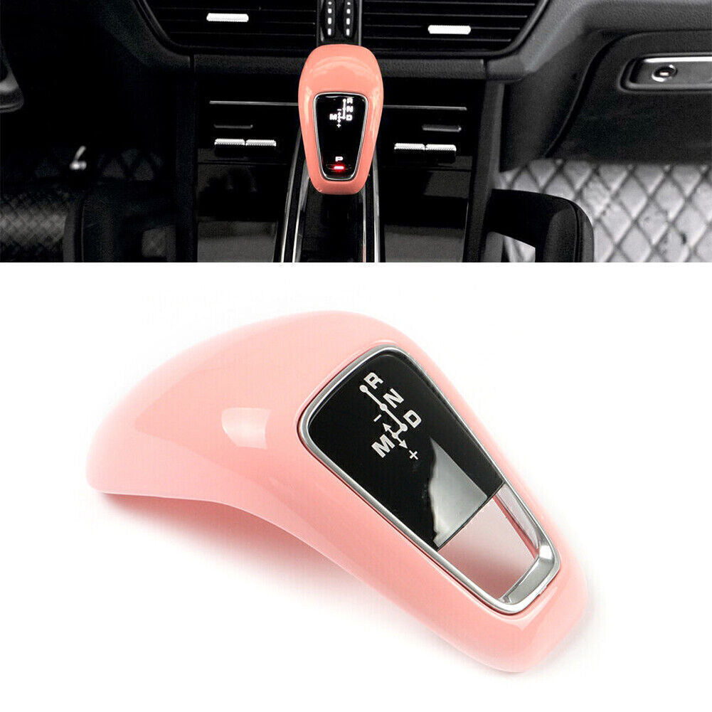 ABS Gear Shift Knob Cover Trim for Porsche for Cayenne 2018 2019 2020 2021 Pink Q
