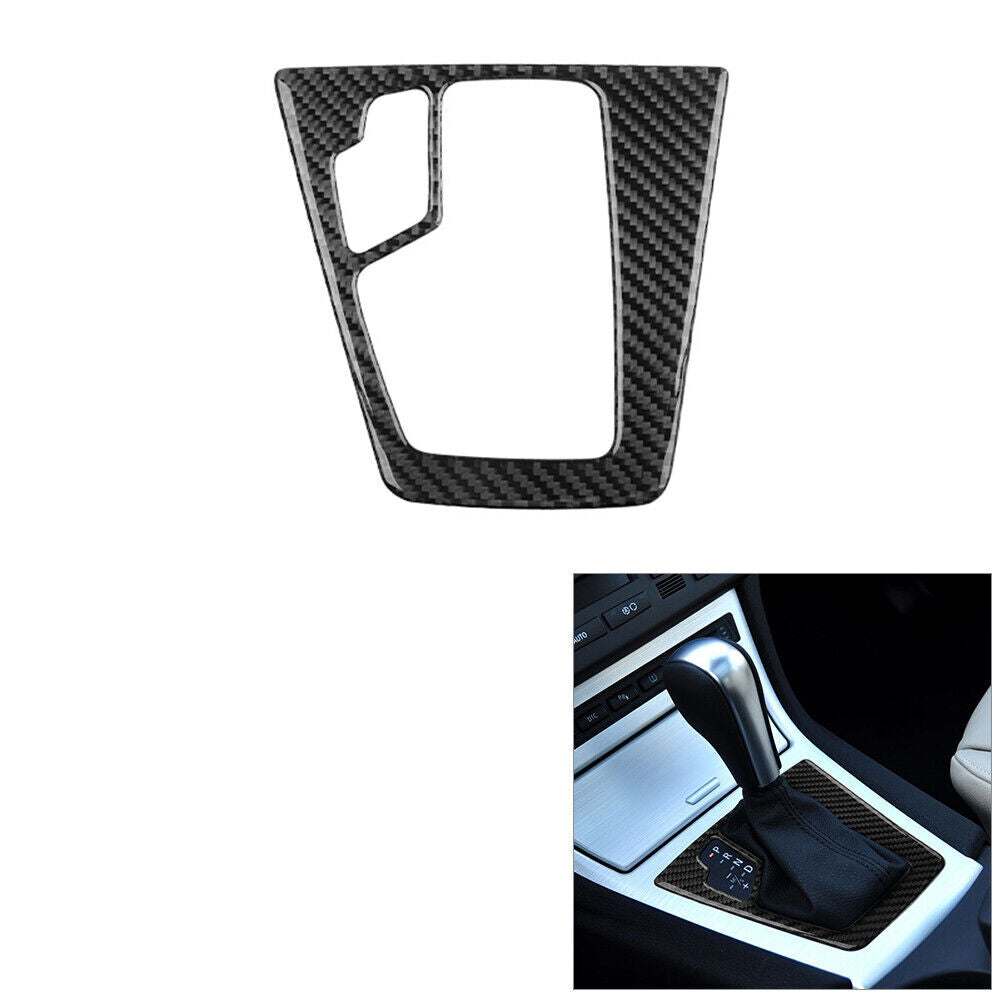 2004-10 for BMW X3 E83 CARBON FIBER INTERIOR GEAR SHIFT PANEL COVER TRIM STICKER