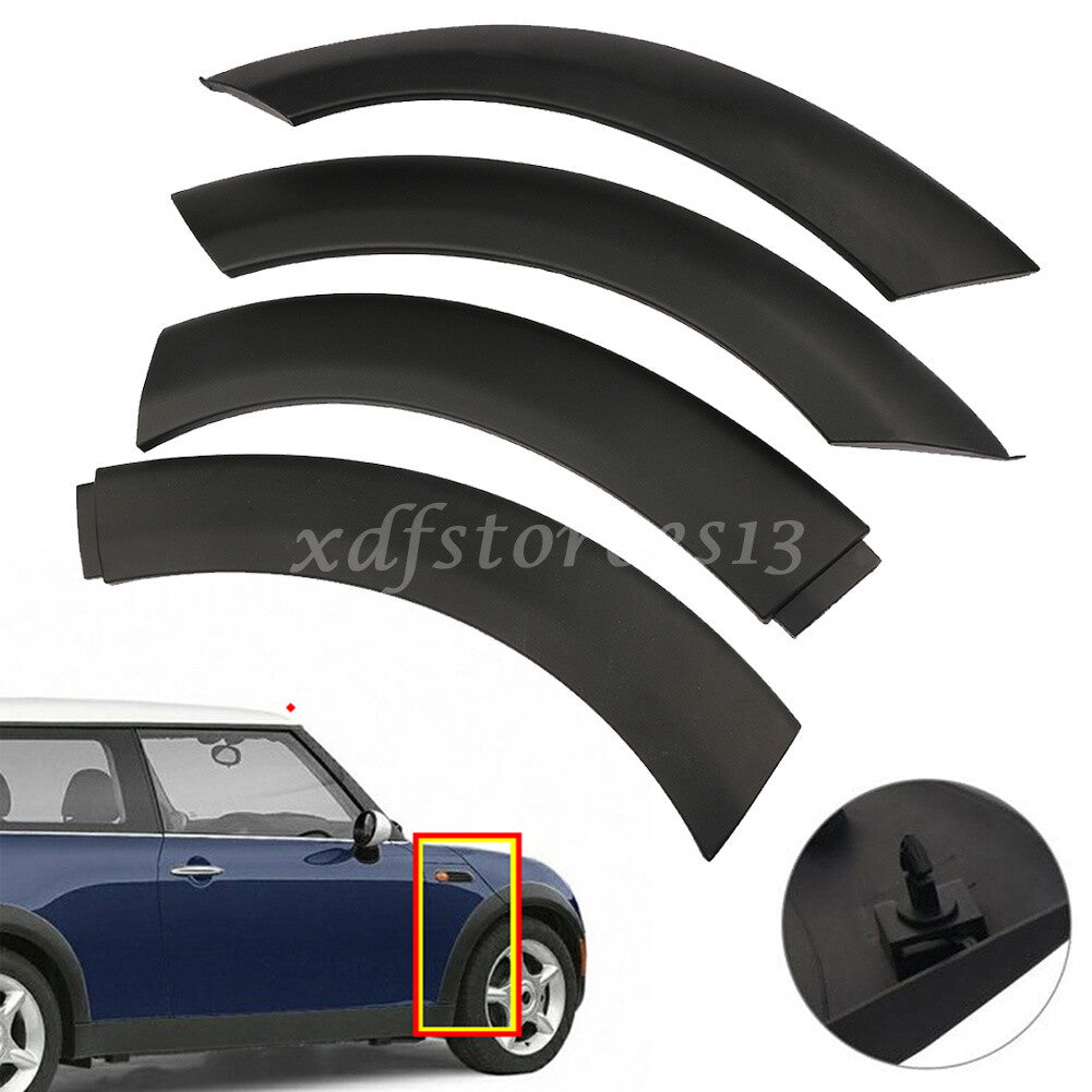 4PCS/Set Front Wheel Arch Fender Flares Hood Trim for Mini Cooper 2002-2008 2005