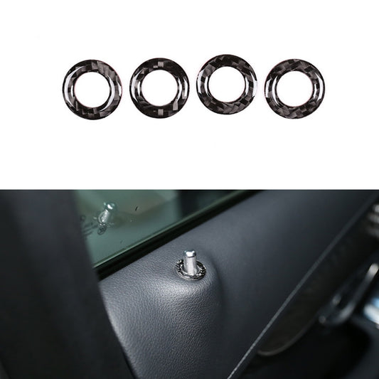 Carbon Fiber Window Lock button Cover Trim Fit for Mercedes C GLC CLASS 2015-19