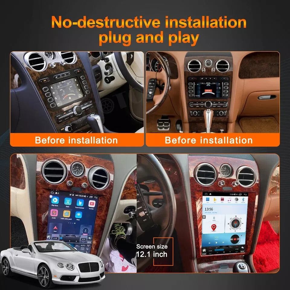 Android Radio for Tesla Style screen GPS navi for Bentley GT Flying Spur