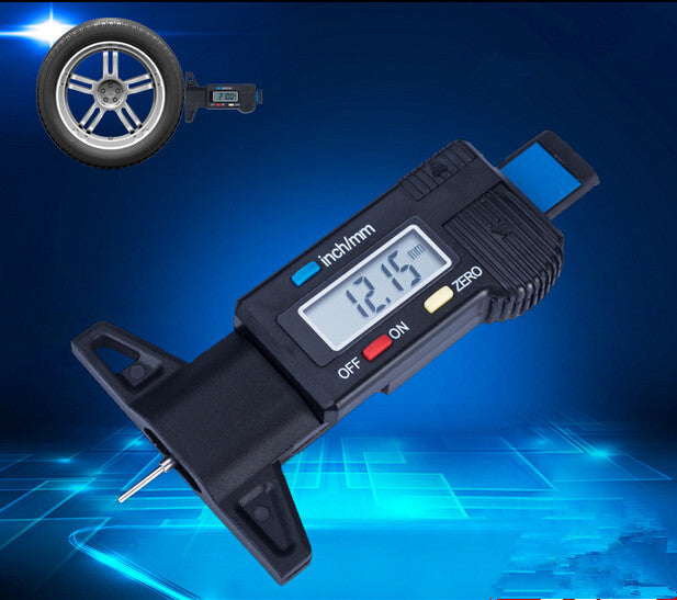Car Tire Pattern Texture Depth Ruler Tyre Tread Gauge Measuring 0-25.4mm Tool