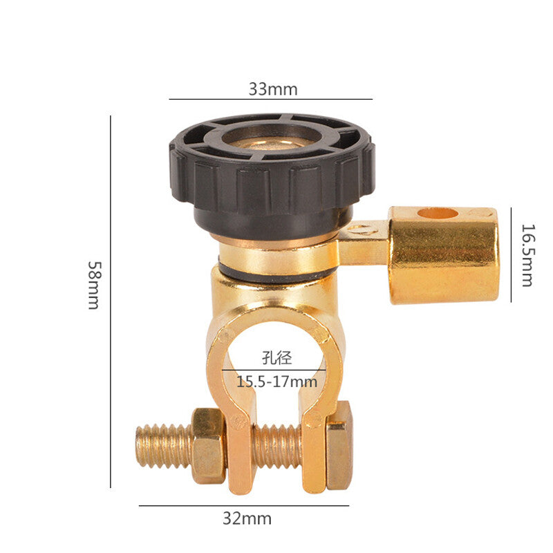 15.5-17mm Car Trucks Battery Terminal Clamp Connectors Top Post Negative Part v