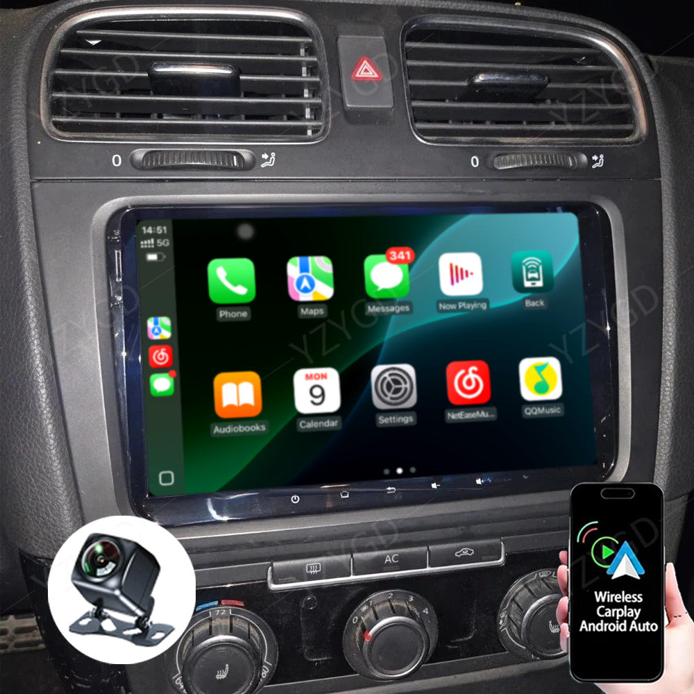 for Volkswagen for Golf Variant 2008-2013 Stereo Carplay Car Radio GPS Navi Screen