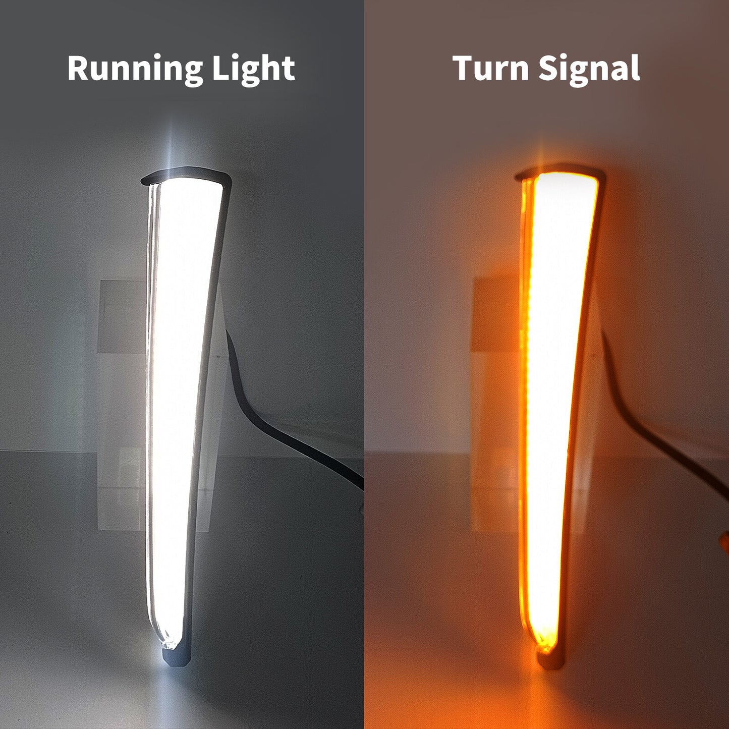Black Lower Fairing Running Turn Signal LED Light Fit For Touring Glide 2014-23 Q