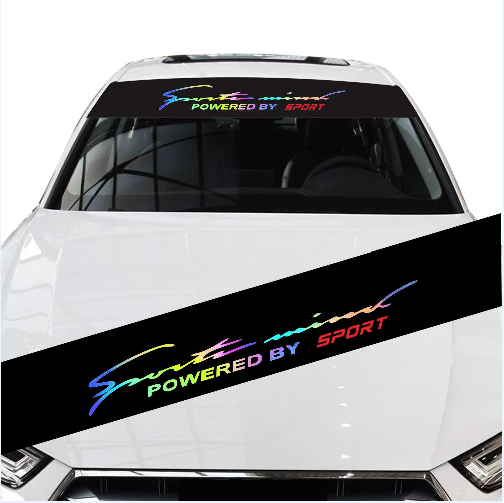 Front Rear Windshield Vinyl Reflective Stickers Car DIY Decoration Decals Trim Q