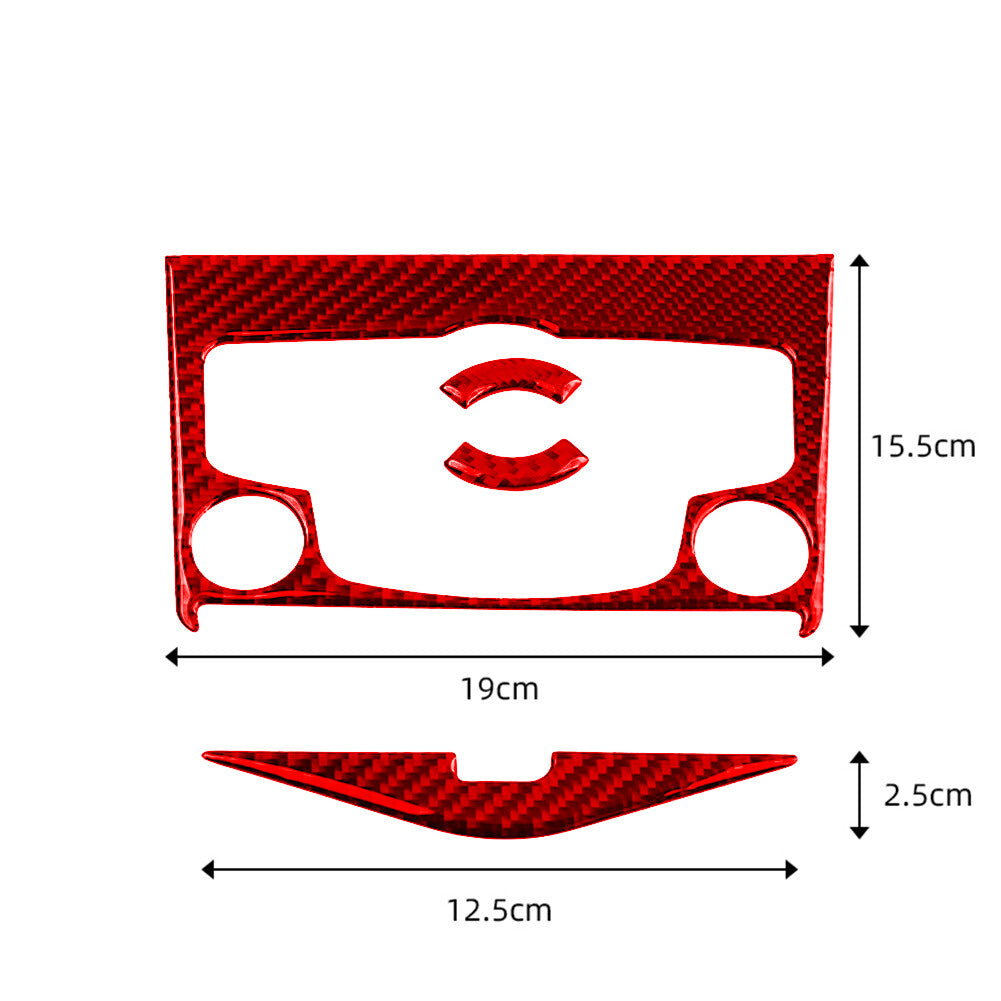 For 6Series E63 E64 2004-2010 Red Carbon Fiber Side AC Air Vent Cover Trim v