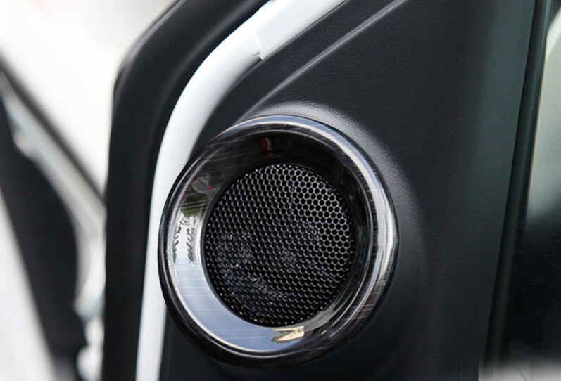 A Post Speaker Frame Cover Trim 2PCS for Honda CRV CR-V 2017-2022 Black Titanium