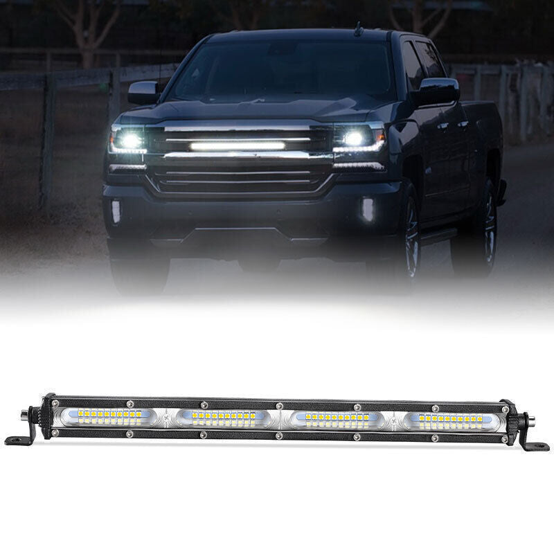 Slim 13inch 120W LED Light Bar Flood Work Lamp Offroad Driving ATV SUV Truck 4WD