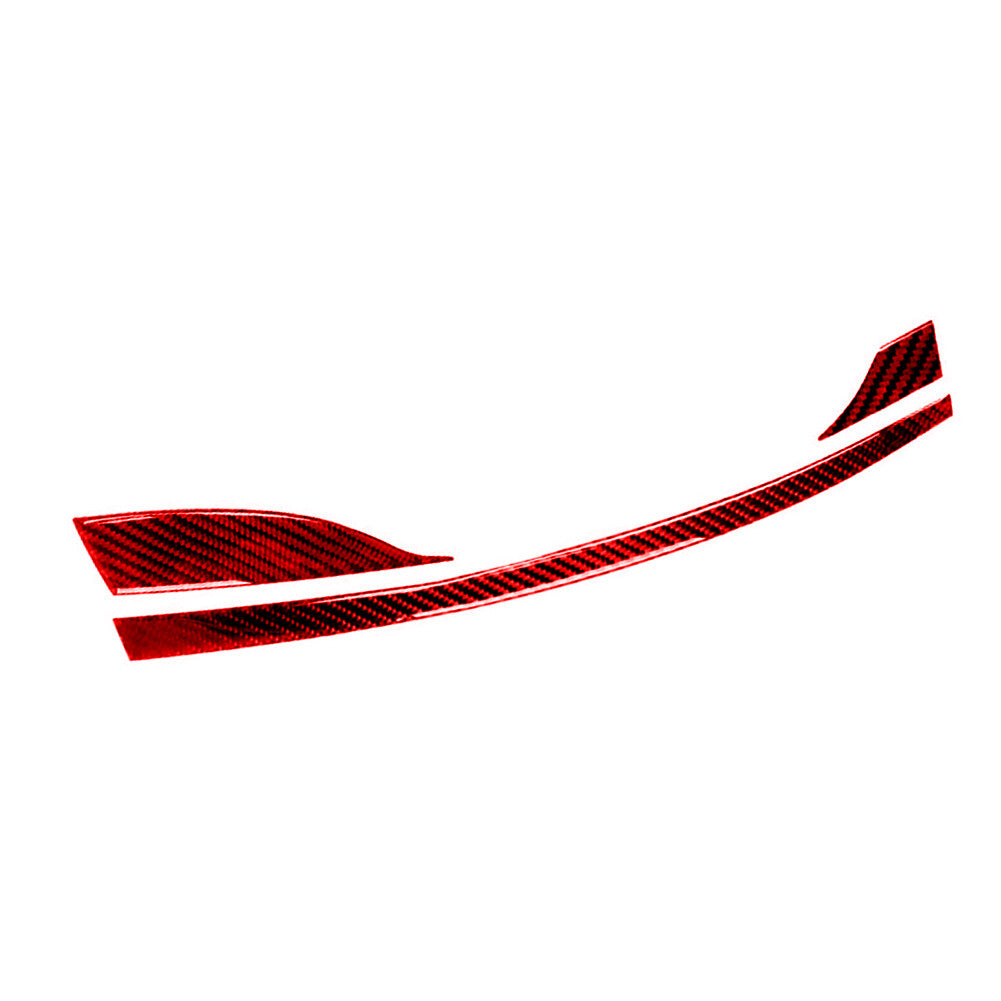 2X Red Carbon Fiber Front Door A-Pillar Below Trim for Honda Ridgeline 2017-2020 v