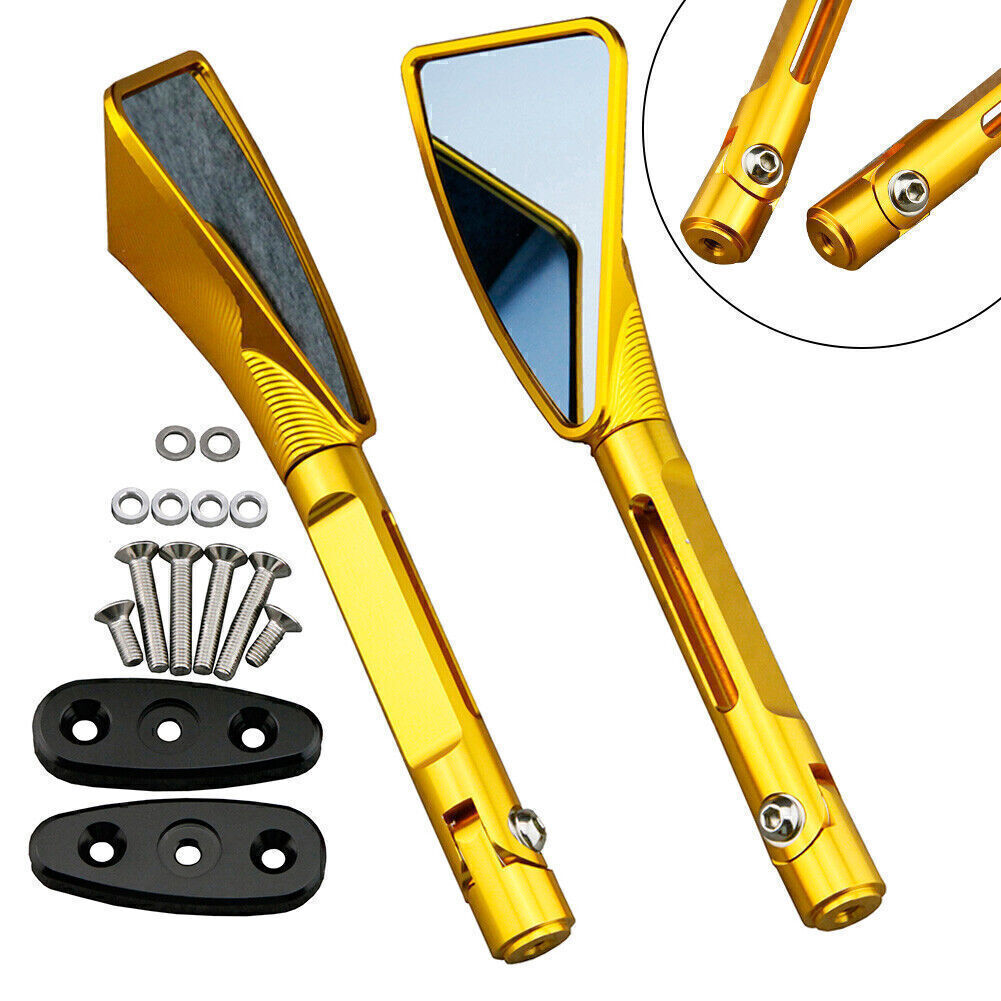 CNC Aluminum Rear Side Mirrors Fit for Suzuki GSXR 1000 2001 2002 2003 2004 Golden Q