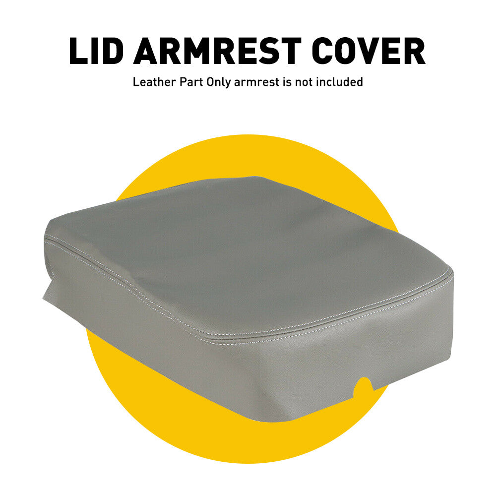 Leather Console Center Cover Armrest Gray 2002 - 08 for for Dodge for RAM 1500 2500 3500- v