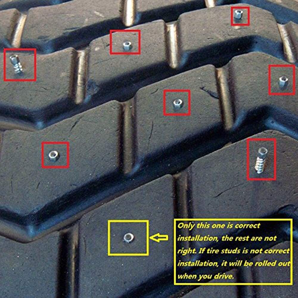 100Pc 4X12mm Anti-Slip Snow Tire Studs Wheel Tyre Spikes Screw in Tire Stud G5K1 Q