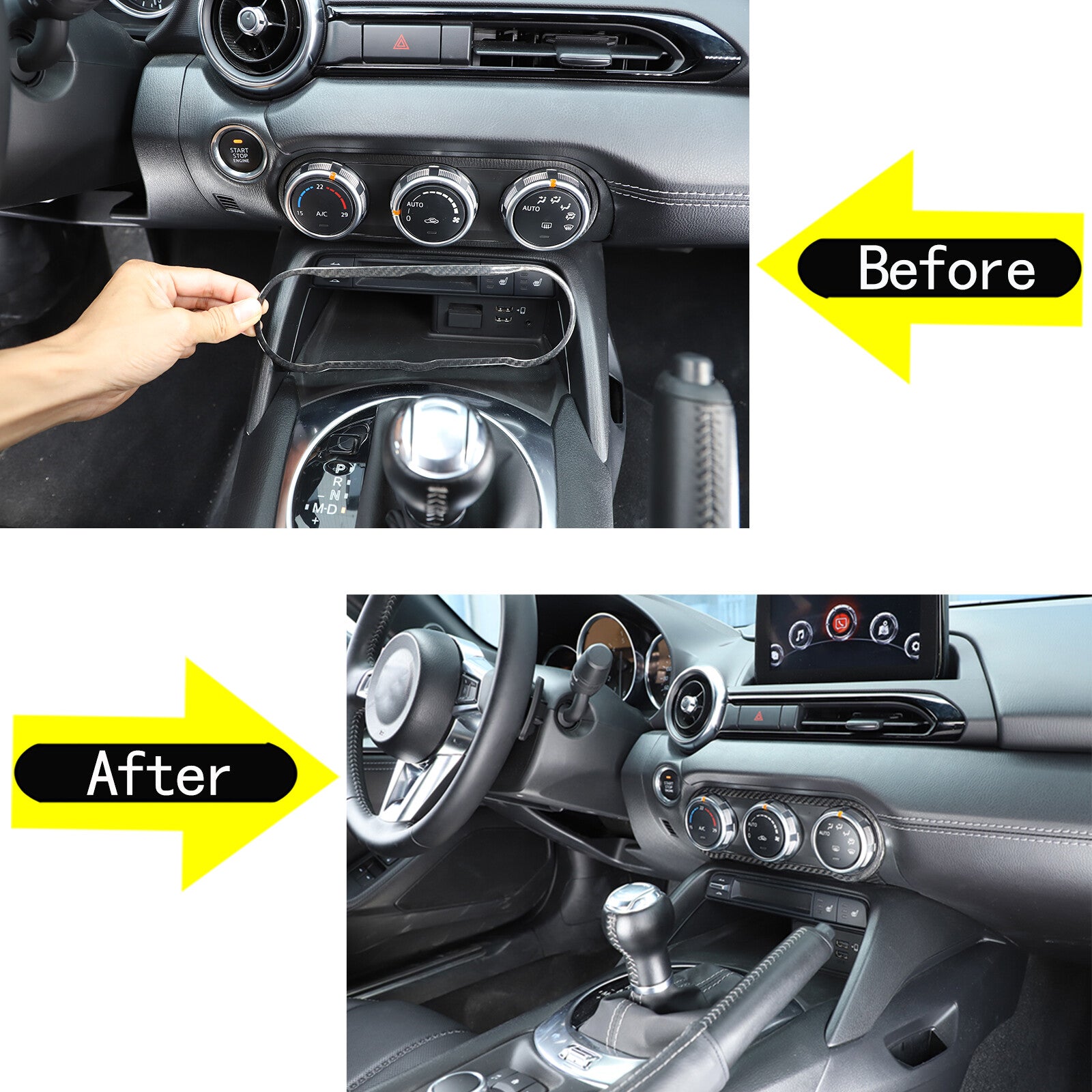 Red Carbon Inside Glass Window Lift Lock Panel Trim for Lotus EMIRA 2022 - 2024- v