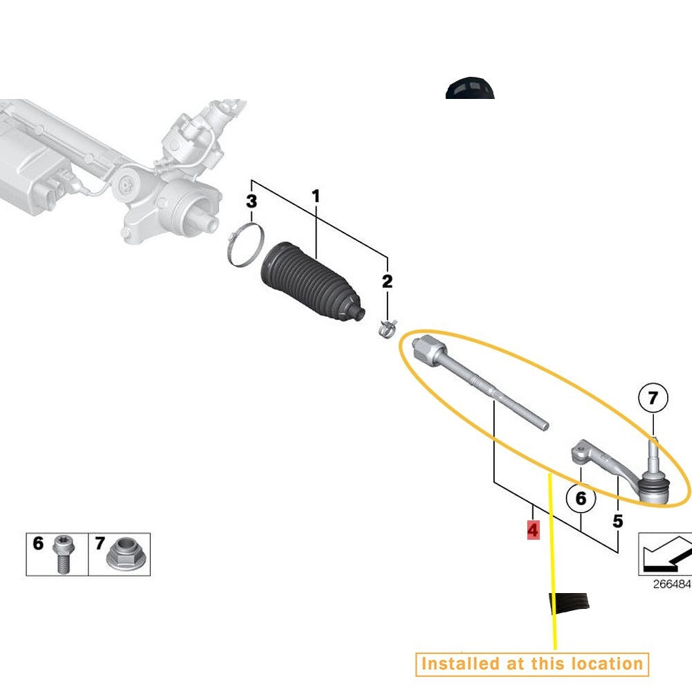 Suitable for BMW X3 X4 G08 tie rod ball joint (L) Equipment Manufacturer: 32106871884
