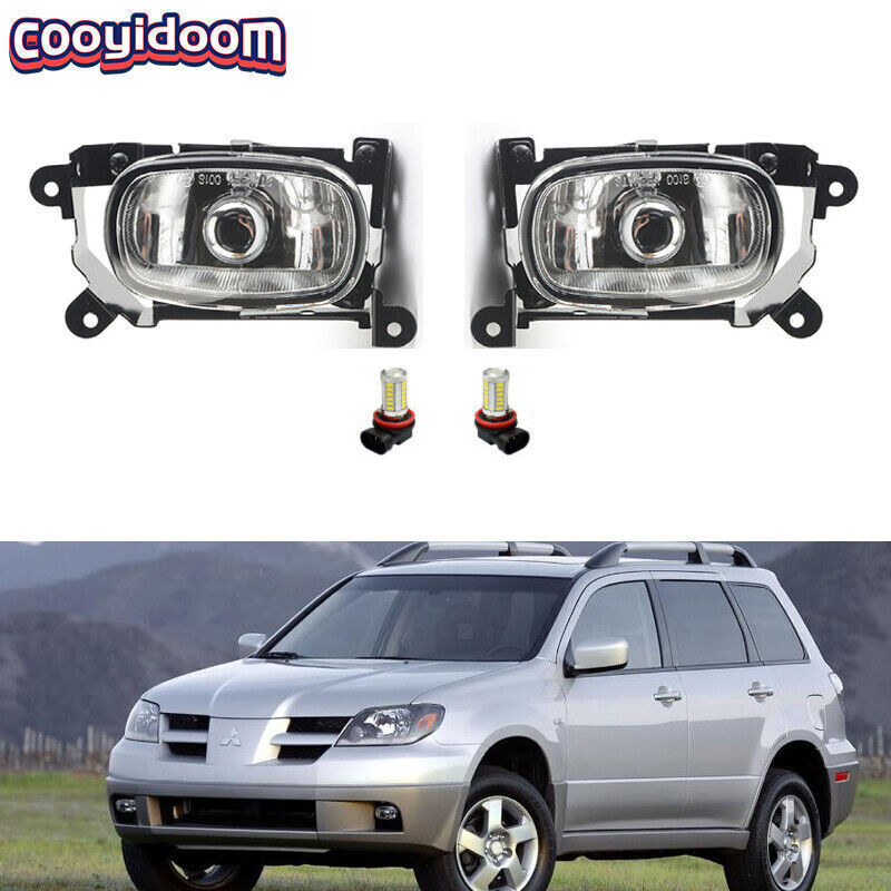 For 2003-06 for Mitsubishi Outlander LED Front Bumper Fog Lights Fog Lamps LHRH