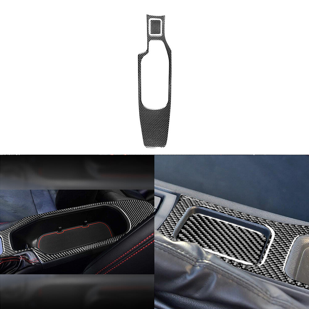 2Pcs Carbon Fiber Interior Center Storage Cover Trim for Hyundai Azera 2006-2011 v