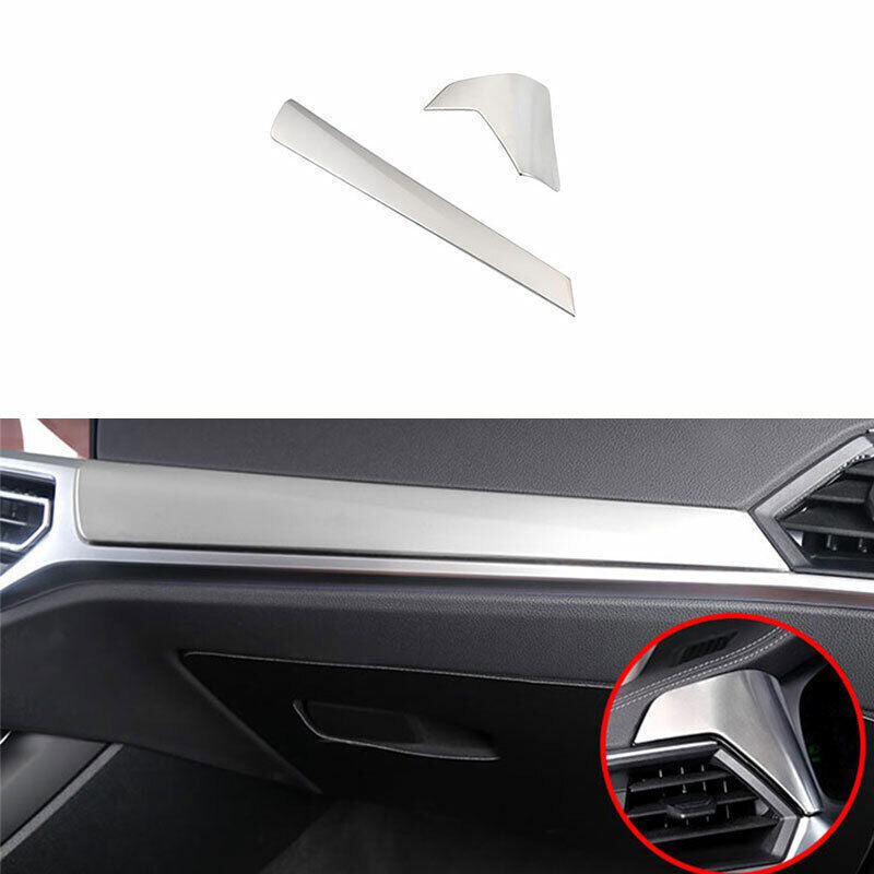 Middle Console Dashboard Strip Trim for BMW 3 Series G20 2019-2023 Matte Silver