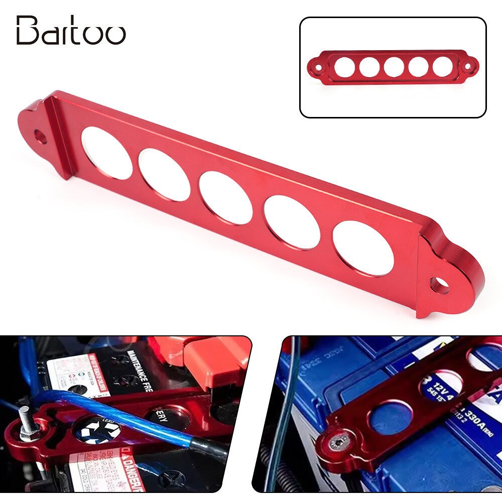 Universal Aluminum Battery Fixed Bracket Battery Retaining Clamp Tie Down Holder Q