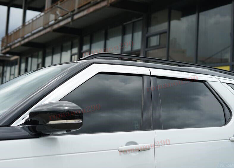 for Land Rover Discovery 2017-2024 Chrome Window Visor Vent Sun Shade Rain Guard