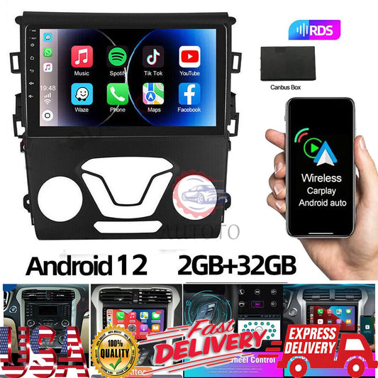 9 Car Stereo Radio Carplay 2+32G Android 12.0 Suitable for Ford Fusion Mondeo