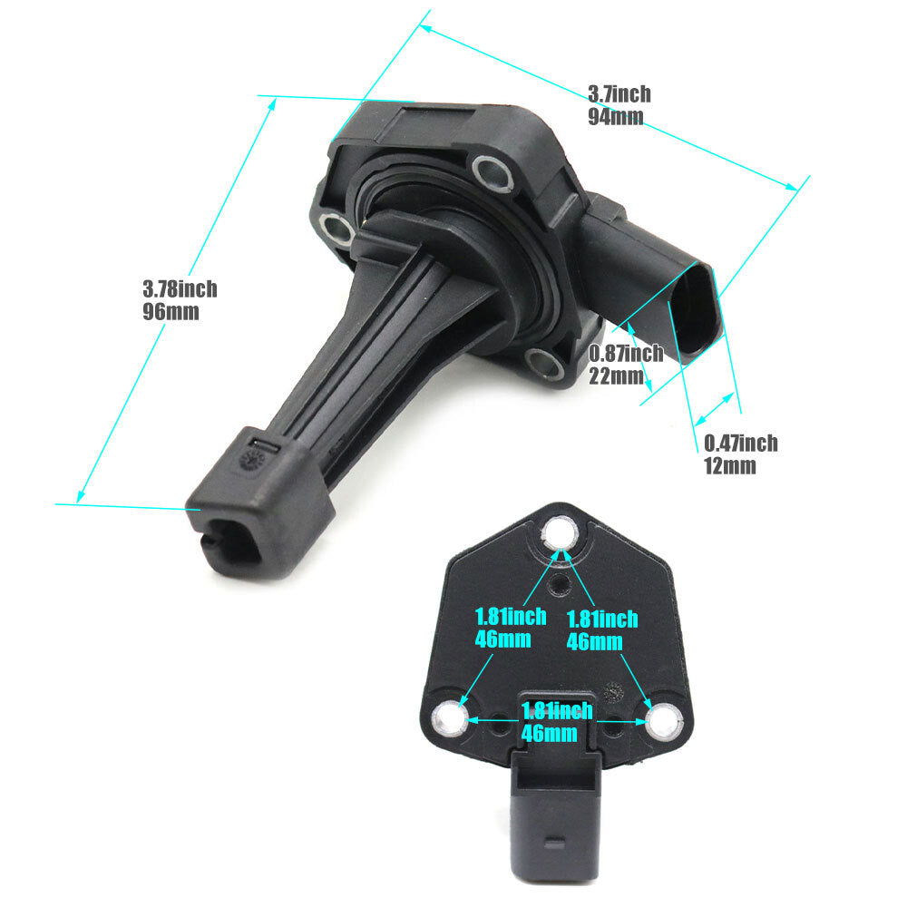 The oil level sensor is suitable for Audi Q5 2.0L, 3.0L, 3.2L (2010), A6 Quattro 3.0L, and A6 (2009-2012). v