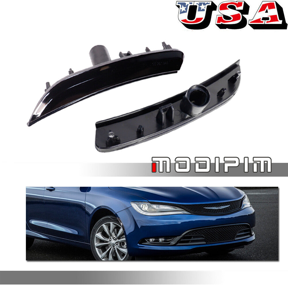Suitable for 2015, 2016, and 2017 for Chrysler 200 smoked side marker signal light housing kit- v
