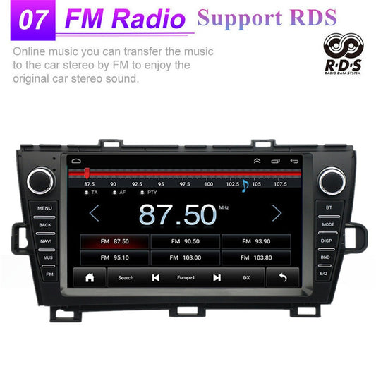 9for Toyota Prius 2010-2015 LHD Carplay Android 13 Stereo Radio GPS Head Unit Q