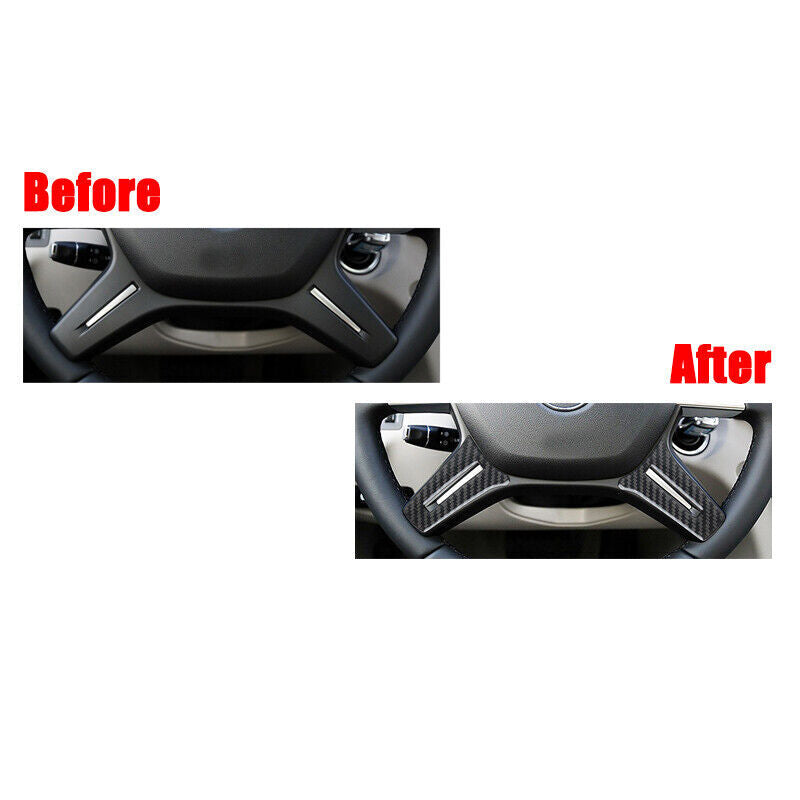 Carbon fiber car steering wheel cover decorative sticker for C W204 2011-2013 n