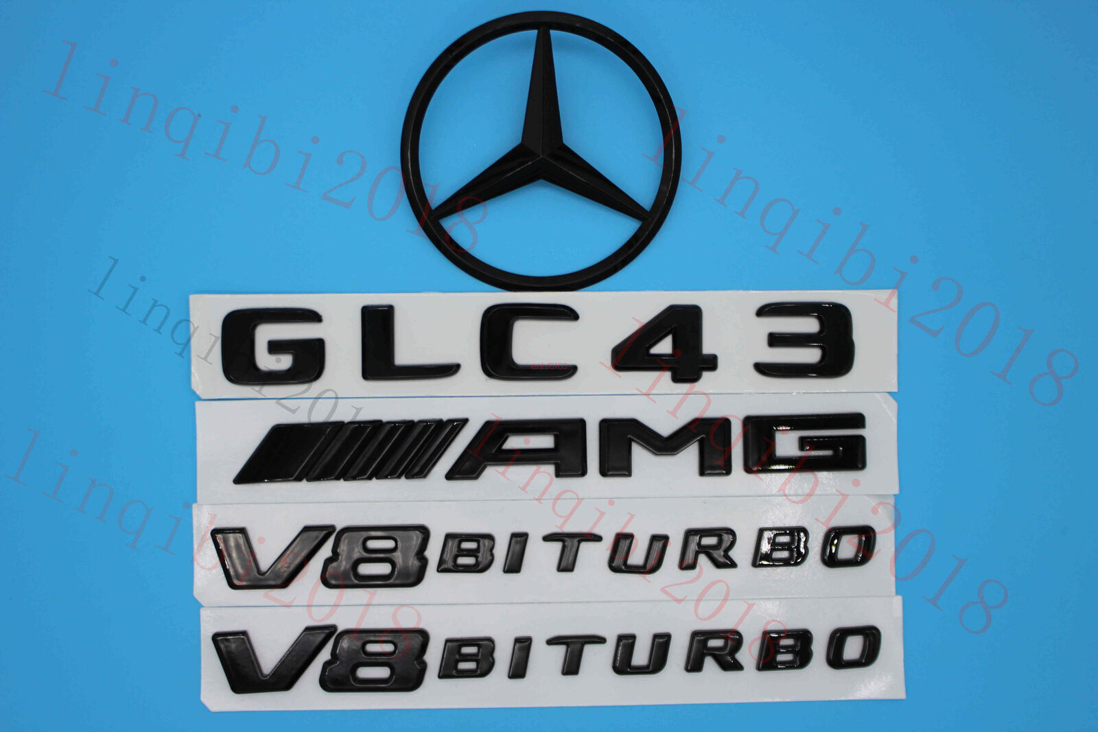 GLC43 AMG Trunk Logo Sticker Decal Emblem Badge Package For W253