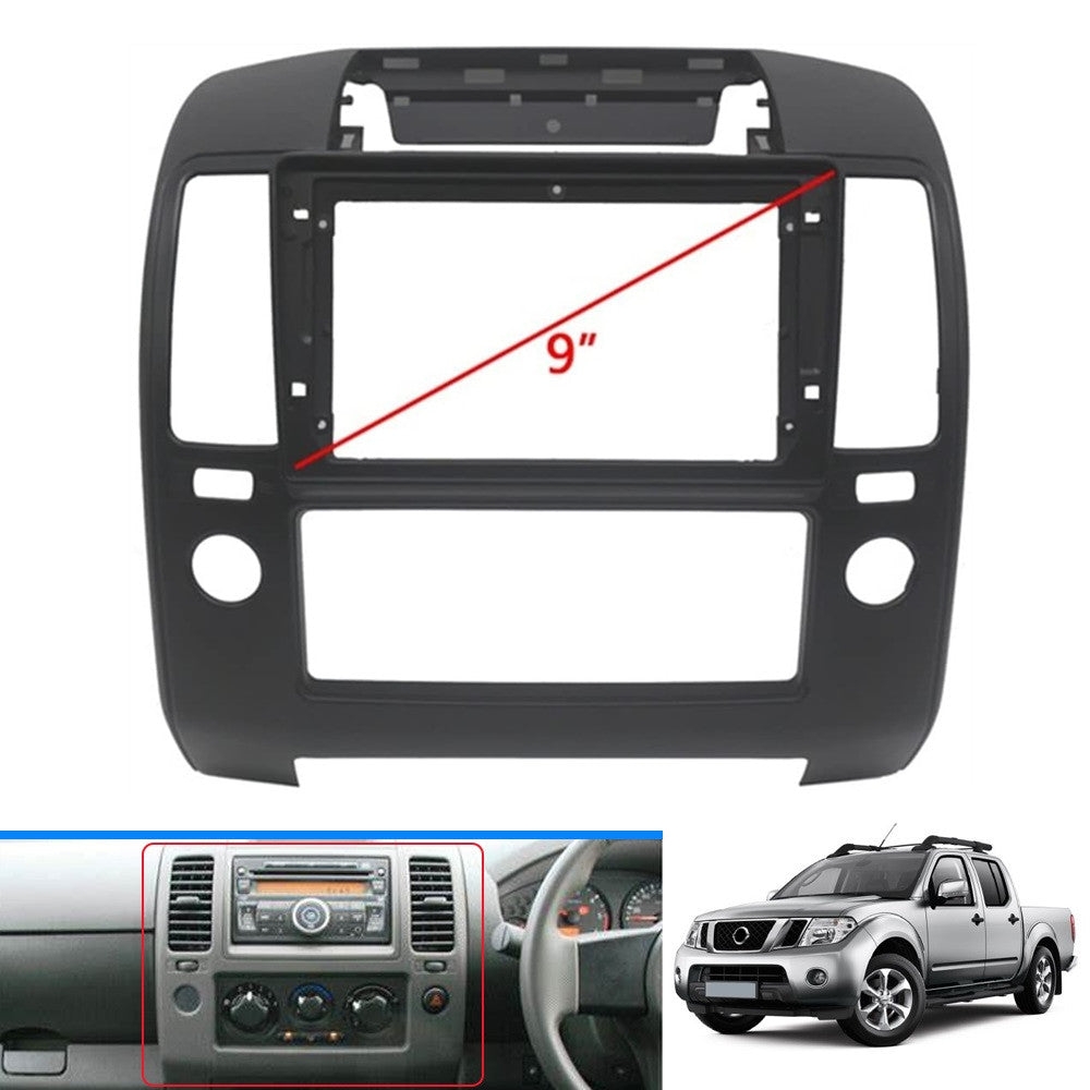 9-inch car stereo radio Fascia panel dashboard frame for Navara 2006 - 2012 - n