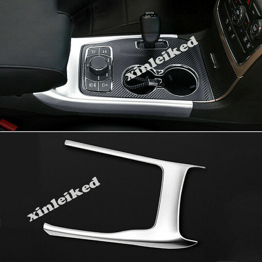 Chrome Inner Gear Shift Box Panel Cover Trim for Jeep Grand Cherokee 2014-2018