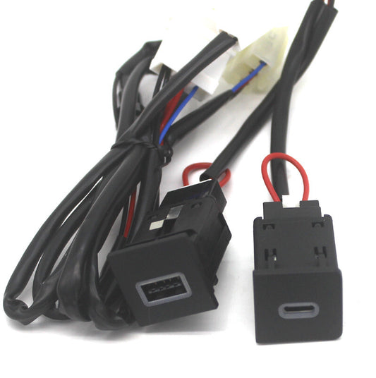 USB Type C Charger adaptor socket for vw for Golf 6 mk6 8-14 factory position v