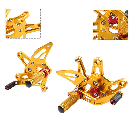 Motorcycle Foot Peg Rearsets Pedal Adjustable Footrests Fit for Kawasaki ZX-6R 22-24