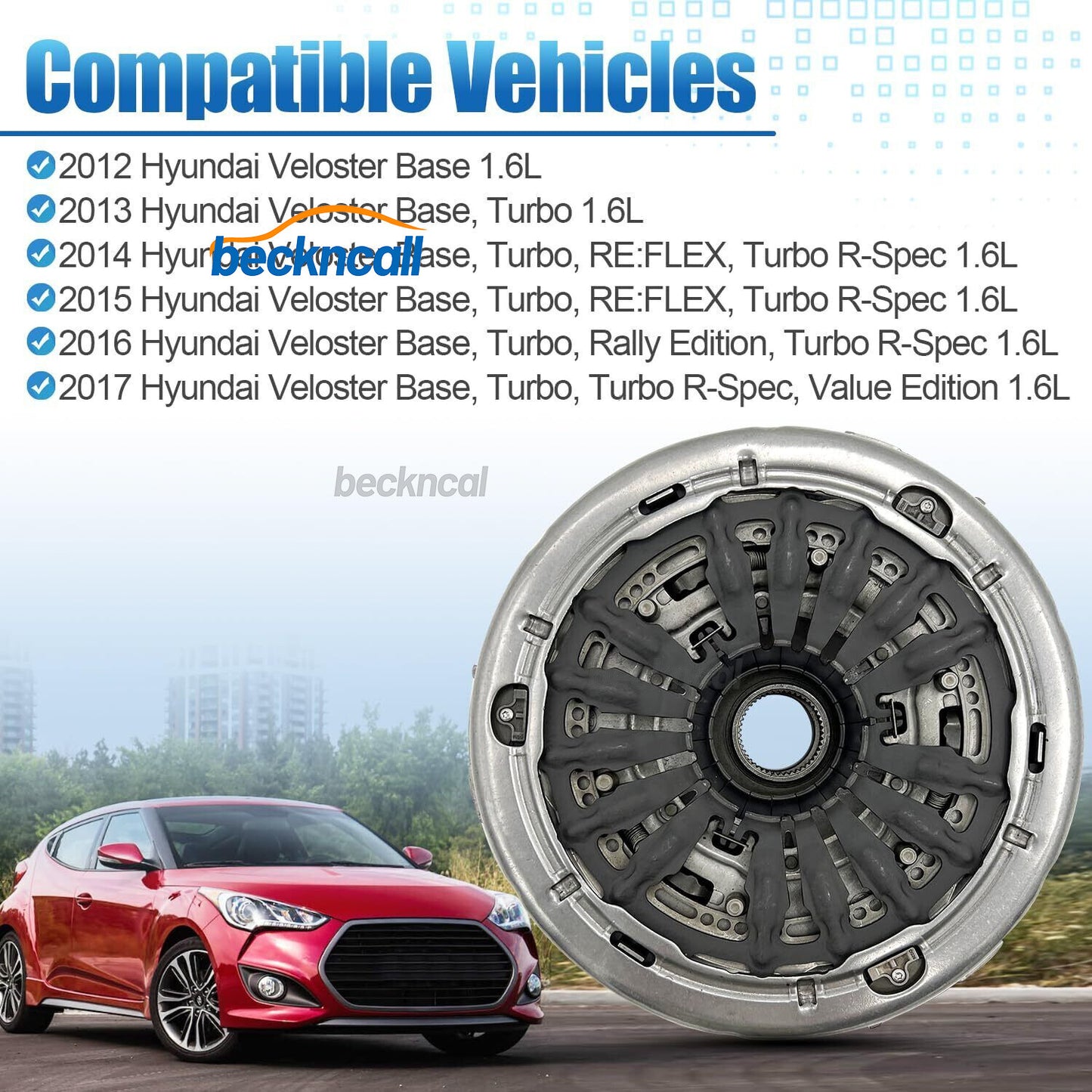 412002A001 41200-2A001 Double Clutch Set for Hyundai Veloste-r 2012-2017 1.6L