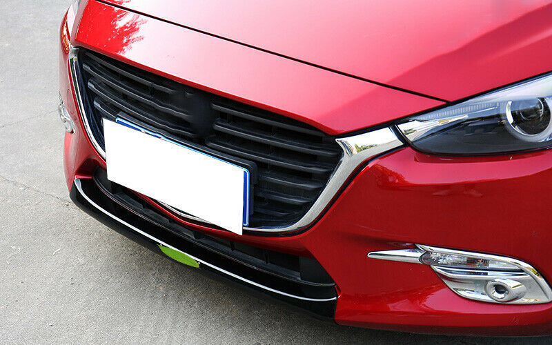 for Mazda 3 Axela 2017-2018 Carbon Fiber Front Bottom Bumper Grille Strip Decor