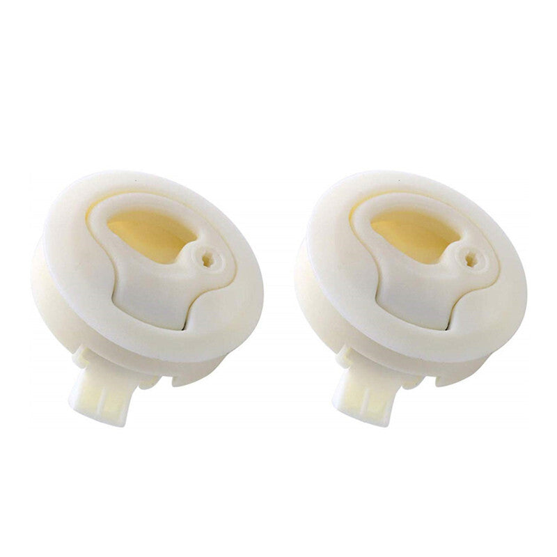 2 x White Plastic RV/Yacht/Boat Deck Latch Door 2-inch Punch-Pull Grand Slam Lock Parts