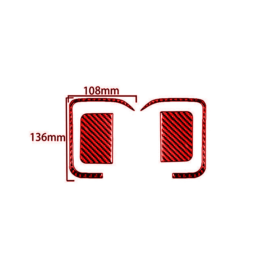Carbon Fiber Cupholder Panel Decorative Trim Cover For Sonic 2012-2016 v